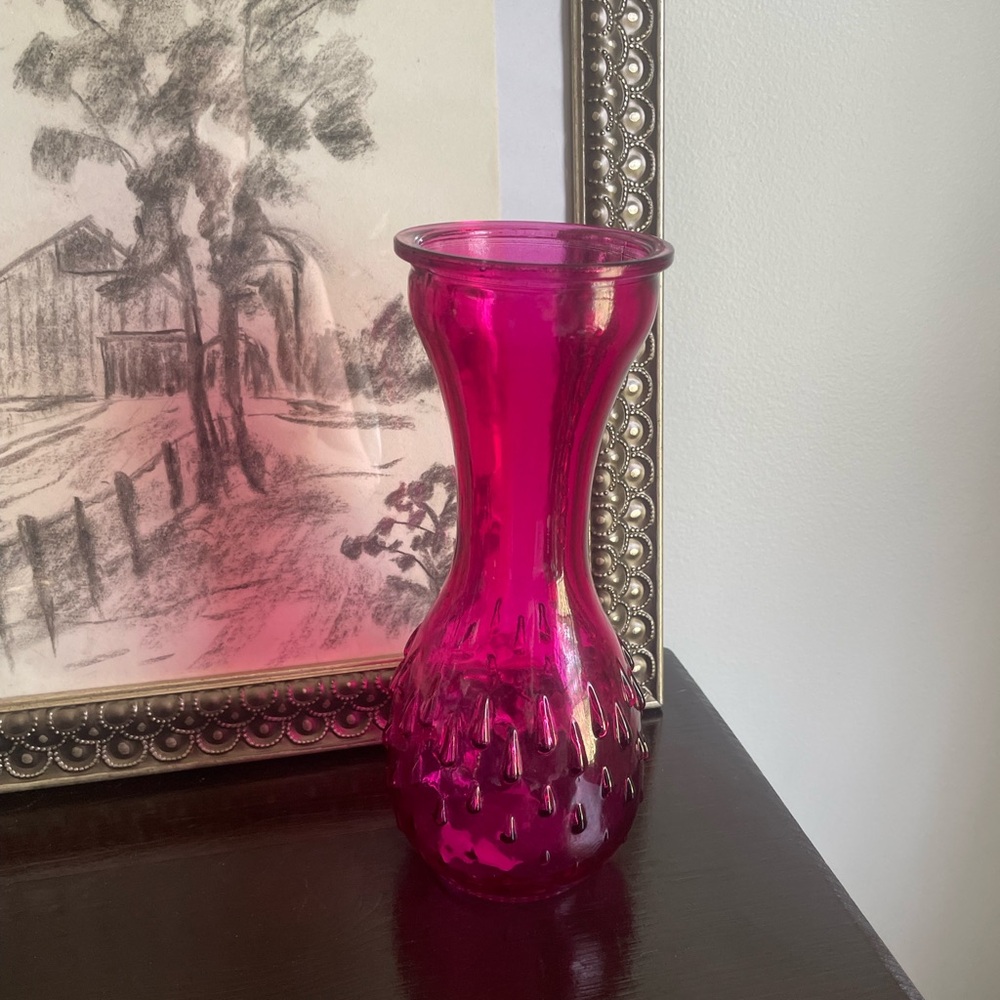 Y2K Mod Magenta Texture Vase - Picture 1 of 4
